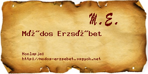 Módos Erzsébet névjegykártya