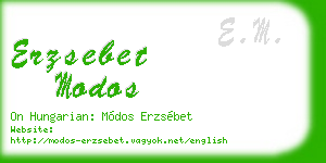 erzsebet modos business card